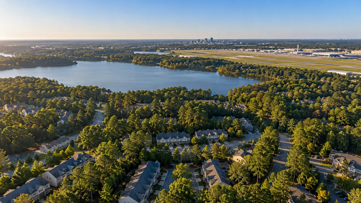 Aerial view of Morrisville, NC