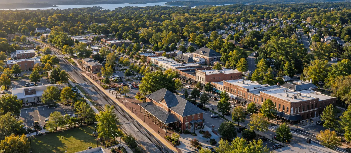 Aerial view of Apex, NC