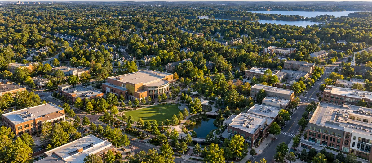 Aerial view of Cary, NC