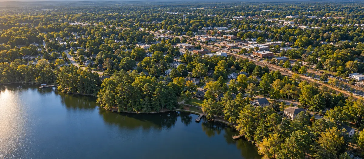 Aerial view of Garner, NC