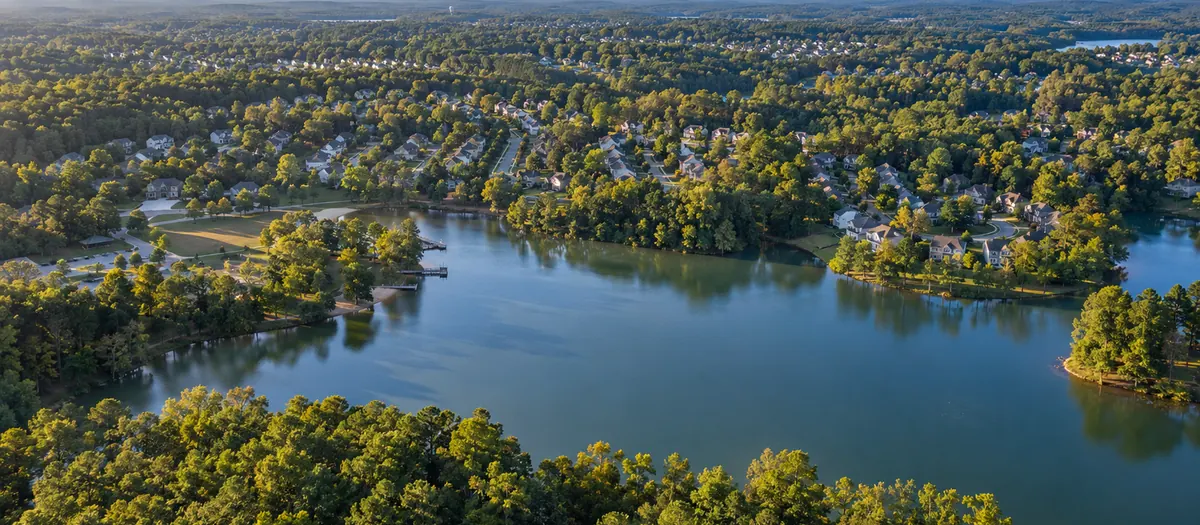 Aerial view of Holly Springs, NC