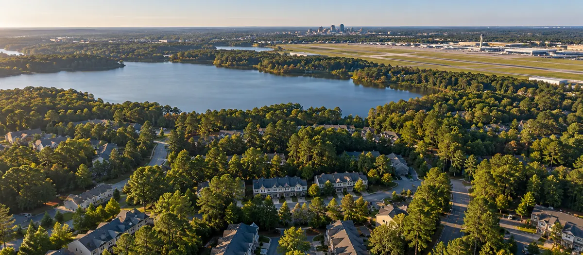 Aerial view of Morrisville, NC