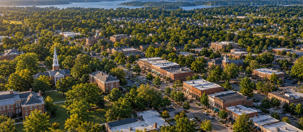 Aerial view of Wake Forest, NC