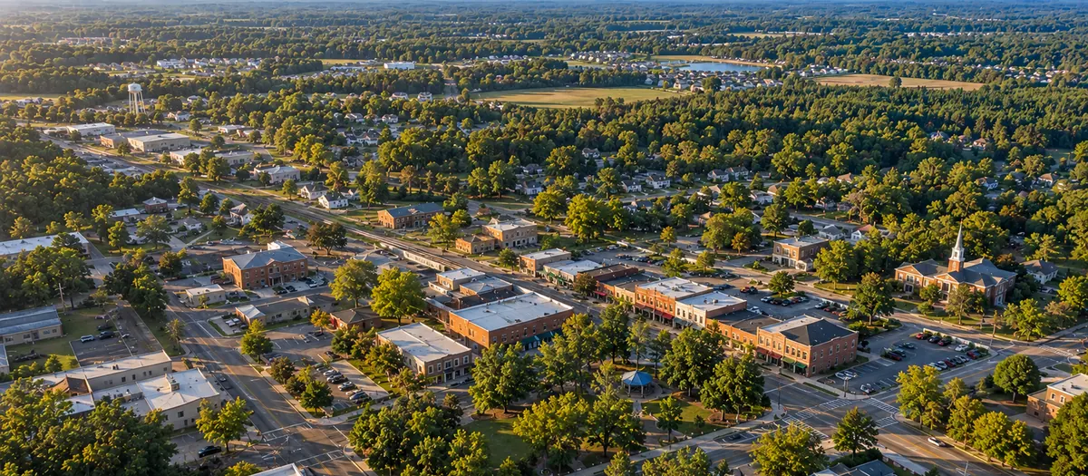 Aerial view of Wendell, NC