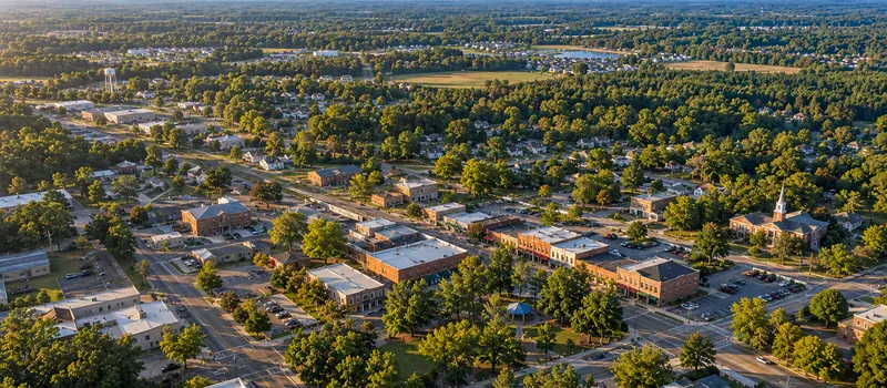 Aerial view of Wendell, NC